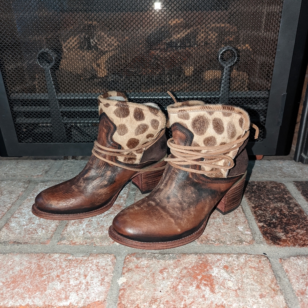 FreeBird CASEY Leopard Ankle Boots size 11 - Picture 5 of 14